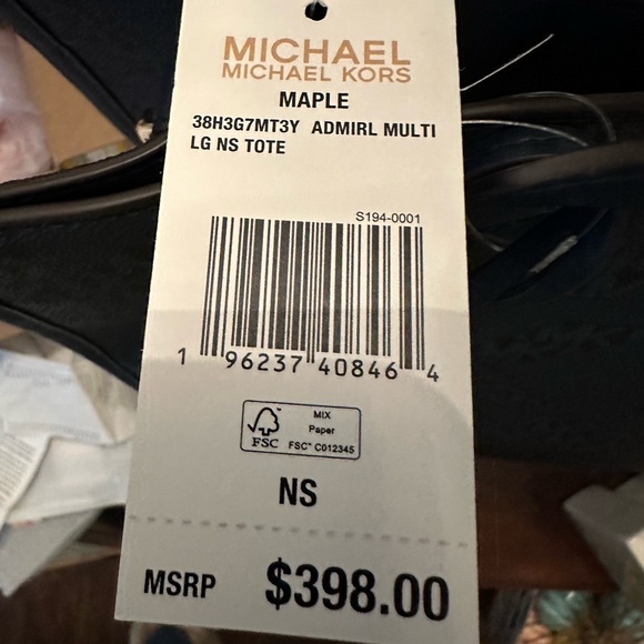 BLACK FRIDAY SALE πππ Michael Kors Maple Logo LG Tote Blue - Picture 5 of 7